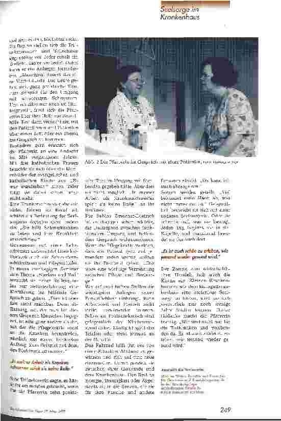 Vorschauseite 3: Vertrauen als Kostbarkeit Portrait einer Krankenhauspfarrerin