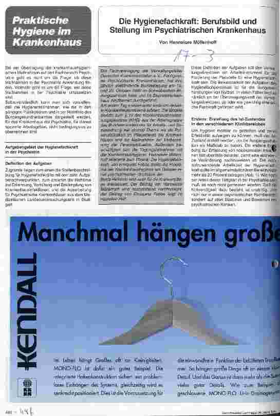 Vorschauseite 1: Die Hygienefachkraft Berufsbild und Stellung im Psychiatrischen Krankenhaus