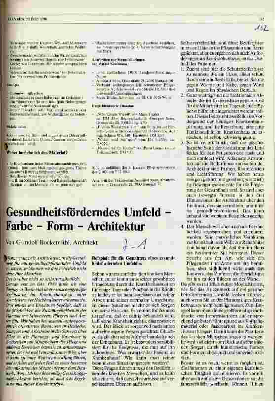 Vorschauseite 1: Gesundheitsförderndes Umfeld - Farbe - Form - Architektur