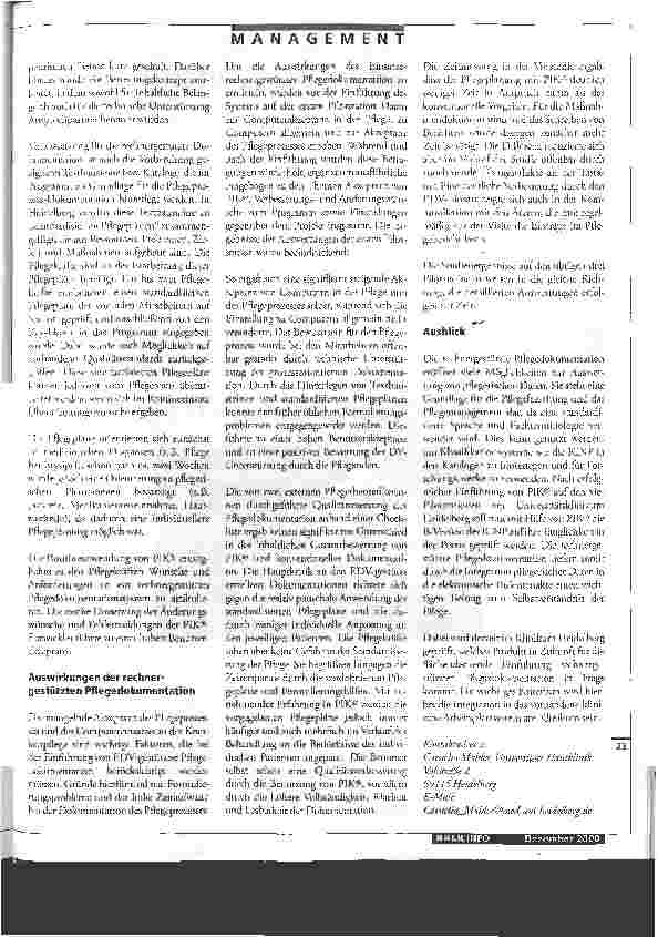 Vorschauseite 2: Rechnergestütze Pflegedokumentation