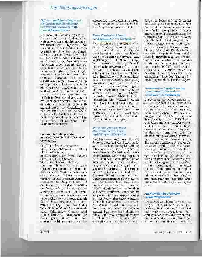Vorschauseite 2: Die Rehabilitation beinamputierter Patienten mit arteriellen Durchblutungsstörungen