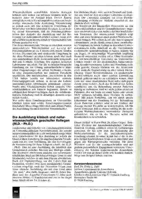 Vorschauseite 4: Der betäubte Transkriptionsfaktor oder die Rolle der Molekularbiologie in der anästhesiologischen Forschung