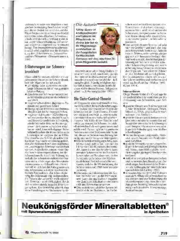 Vorschauseite 3: Schmerzen verstehen, einschätzen und bekämpfen Pflege chronisch Schmerzkranker - Teil I