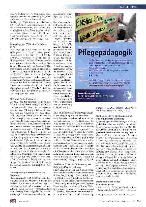Vorschauseite 3: Leistungsprofile der Pflegepersonalregelung-Wien aus Expertinnensicht