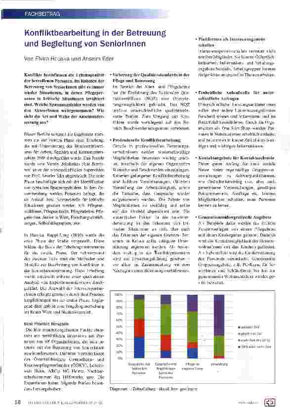 Vorschauseite 1: Konfliktbearbeitung in der Betreuung und Begleitung von Seniorinnen