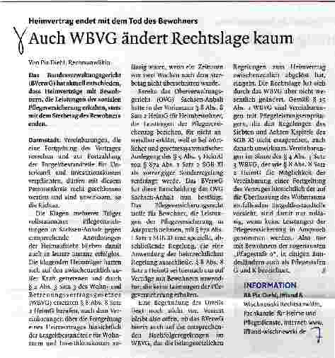 Vorschauseite 1: Auch WBVG ändert Rechtslage kaum
