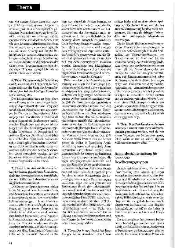 Vorschauseite 4: Lebenslage Armut