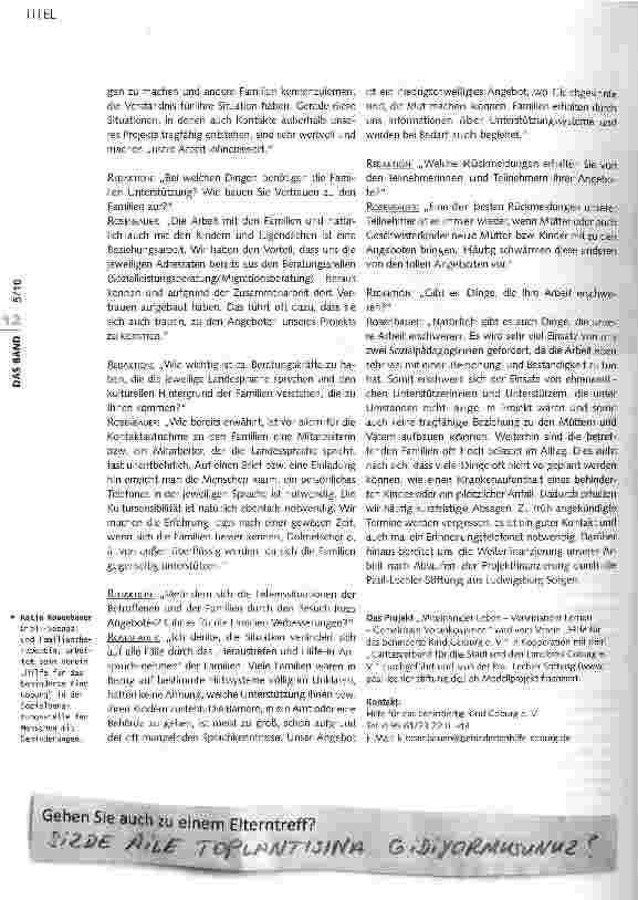 Vorschauseite 3: Familien unterstützen sich gegenseitig