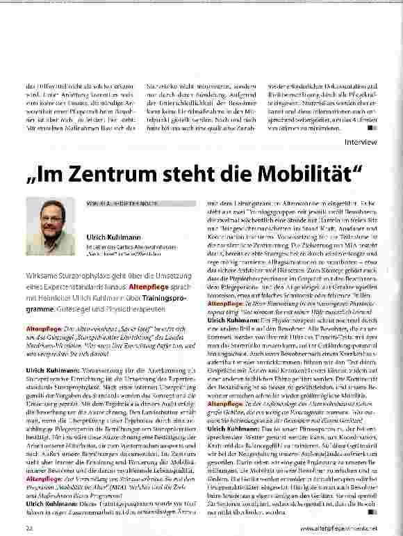 Vorschauseite 1: Im Zentrum steht die Mobilität
