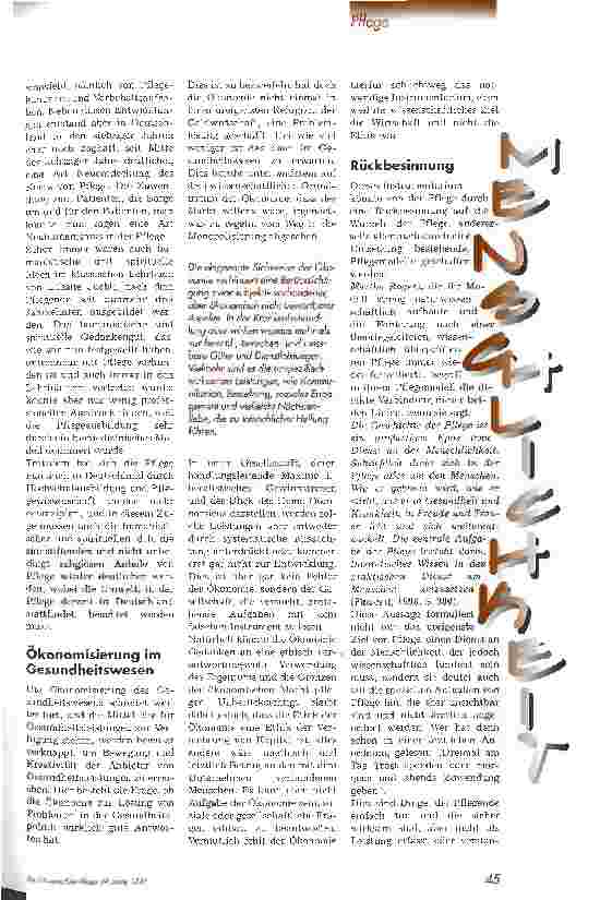 Vorschauseite 2: Die Wiederentdeckung der Menschlichkeit in der Pflege Humanistische Pflege