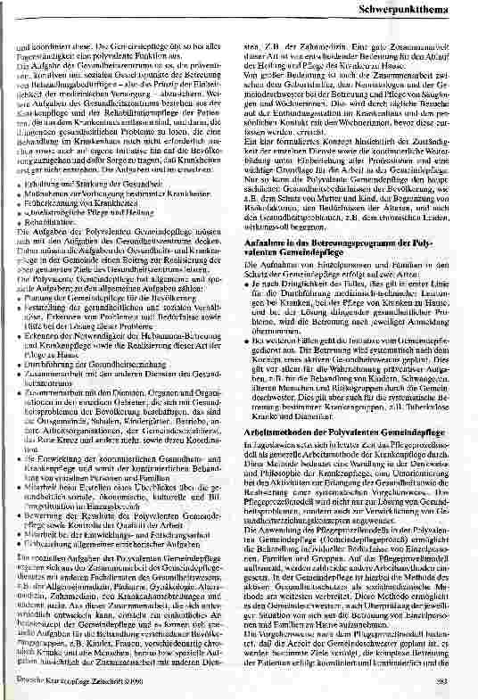 Vorschauseite 3: Die Polyvalente Gemeindepflege als Teil des primären Gesundheitswesens