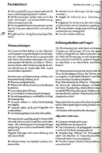 Vorschauseite 4: Pflege im Netz - Computergestützte Kommunikation
