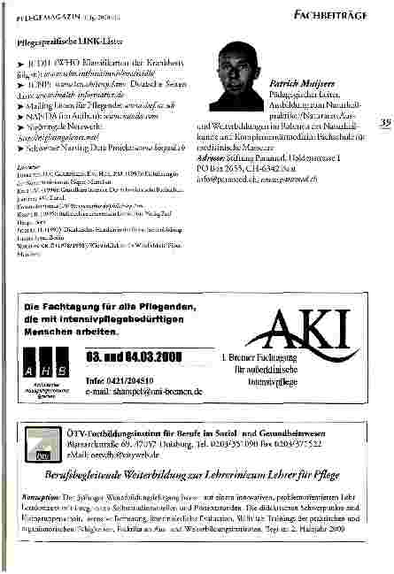 Vorschauseite 5: Pflege im Netz - Computergestützte Kommunikation