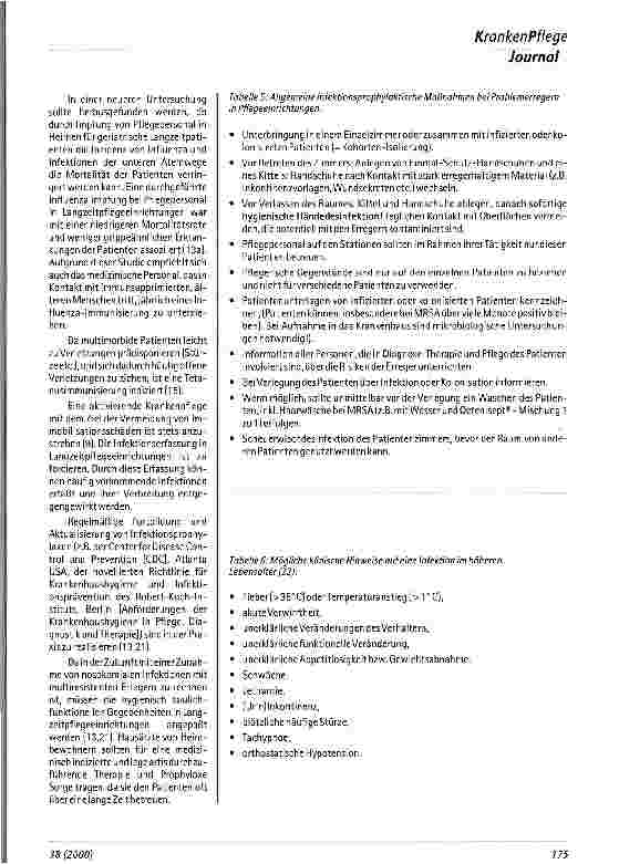 Vorschauseite 6: Klinische Bedeutung von Infektionen bei geriatrischen Patienten in Langzeitpflegeeinrichtungen