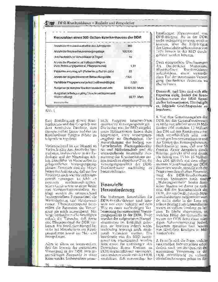 Vorschauseite 3: DDR-Krankenhäuser Realität und Perspektive