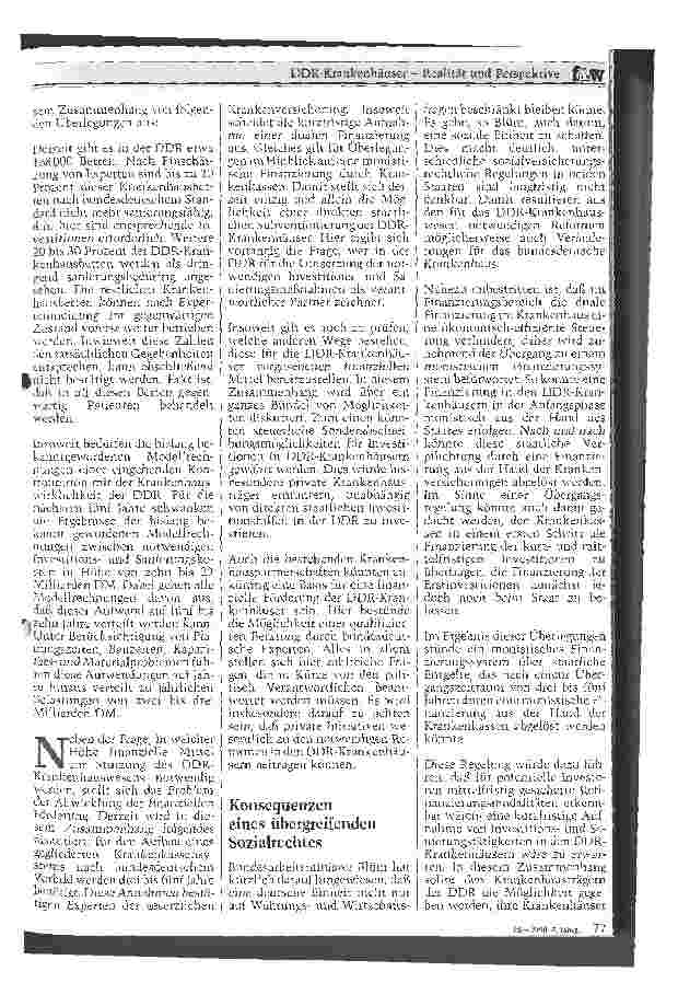Vorschauseite 4: DDR-Krankenhäuser Realität und Perspektive