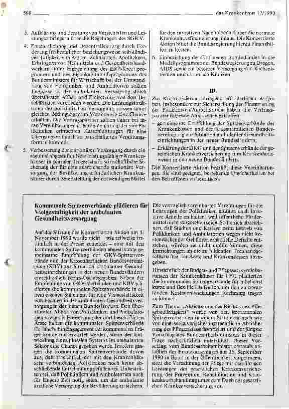 Vorschauseite 4: Erster Auftritt von Vertretern der Krankenhäuser aus den neuen Bundesländern - Bundesarbeitsminister Blüm fordert Investitionsprogramm