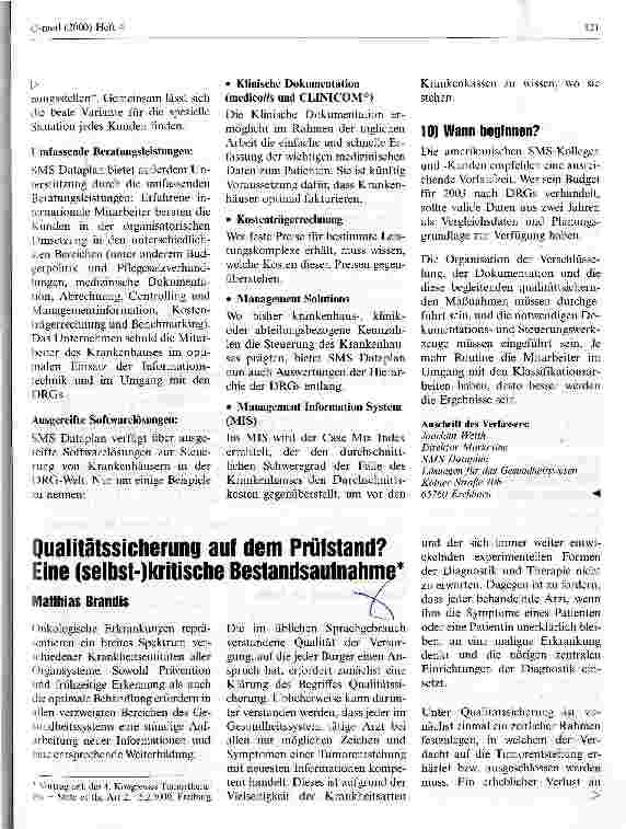 Vorschauseite 1: Qualitätssicherung auf dem Prüfstand? Eine (selbst-)kritische Bestandsaufnahme?