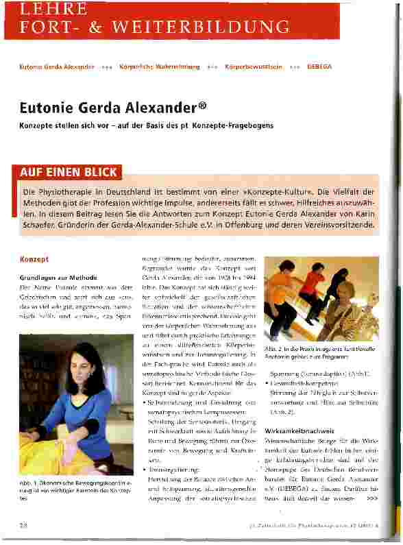 Vorschauseite 1: Eutonie Gerda Alexander®