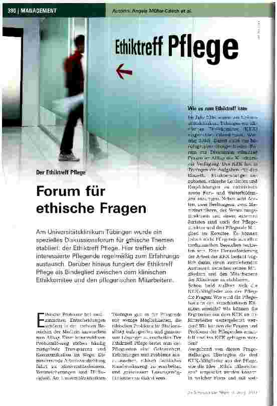 Vorschauseite 1: Forum für ethische Fragen