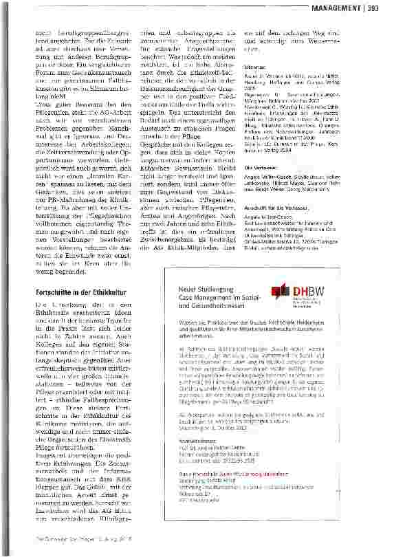Vorschauseite 4: Forum für ethische Fragen