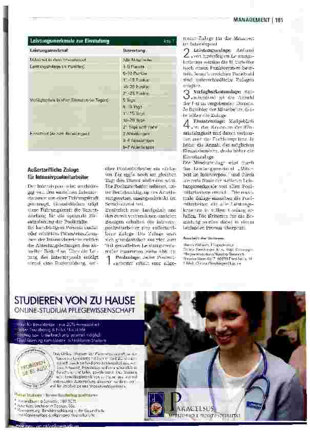 Vorschauseite 2: Mitarbeiter im Intensivpool erhalten variable Zulage