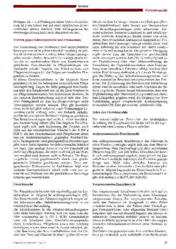 Vorschauseite 3: Die Einsichtnahme in Krankenunterlagen
