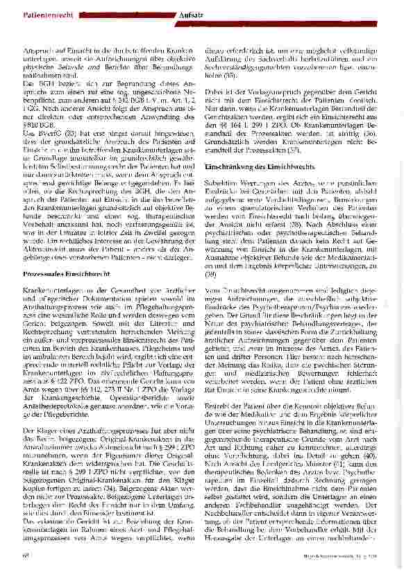 Vorschauseite 4: Die Einsichtnahme in Krankenunterlagen