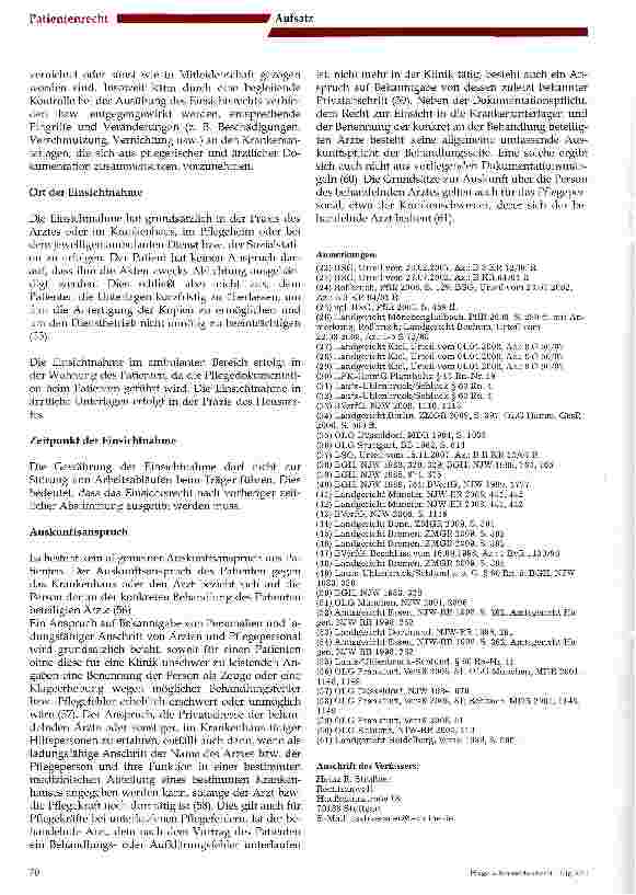 Vorschauseite 6: Die Einsichtnahme in Krankenunterlagen