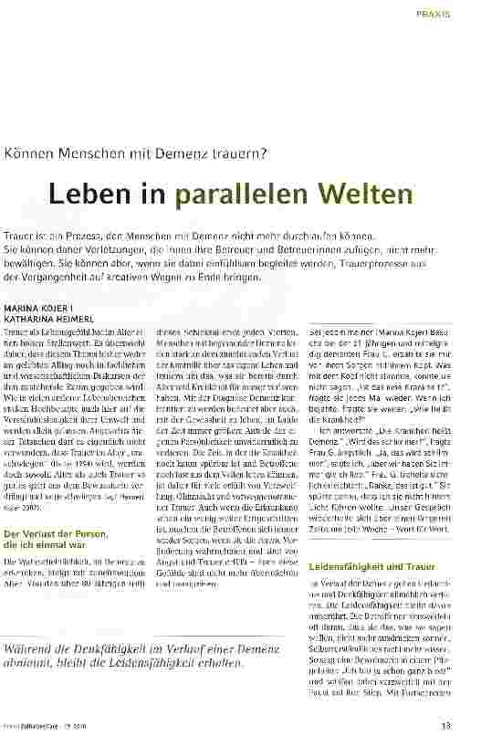 Vorschauseite 2: Leben in parallelen Welten
