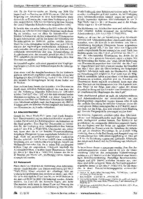 Vorschauseite 3: Überstunden nach den Bestimmungen des TVöD/TV-L