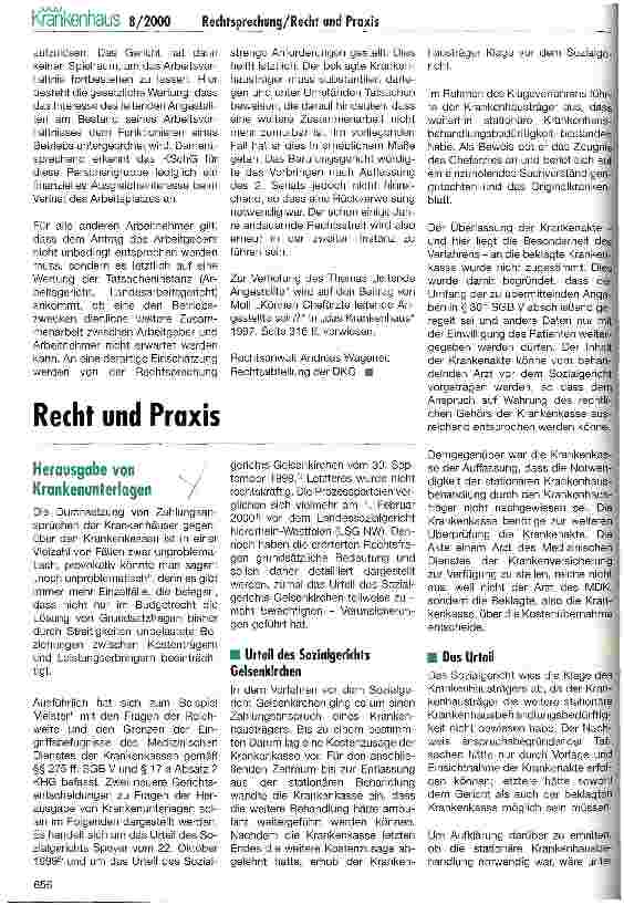 Vorschauseite 1: Herausgabe von Krankenunterlagen