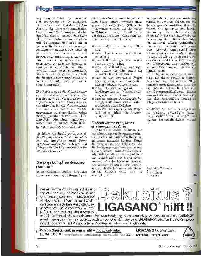 Vorschauseite 4: Berühren und bewegen Die Förderung der Bewegungsfähigkeit ist eine Grundlage der aktivierenden Pflege, Teil 2