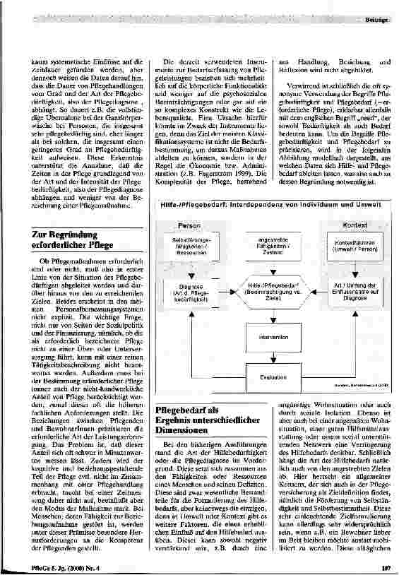 Vorschauseite 3: Erforderliche Pflege - zu den Grundlagen einer Personalbemessung