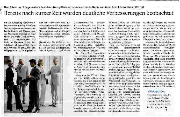 Vorschauseite 1: Bereits nach kurzer Zeit wurden deutliche Verbesserungen beobachtet