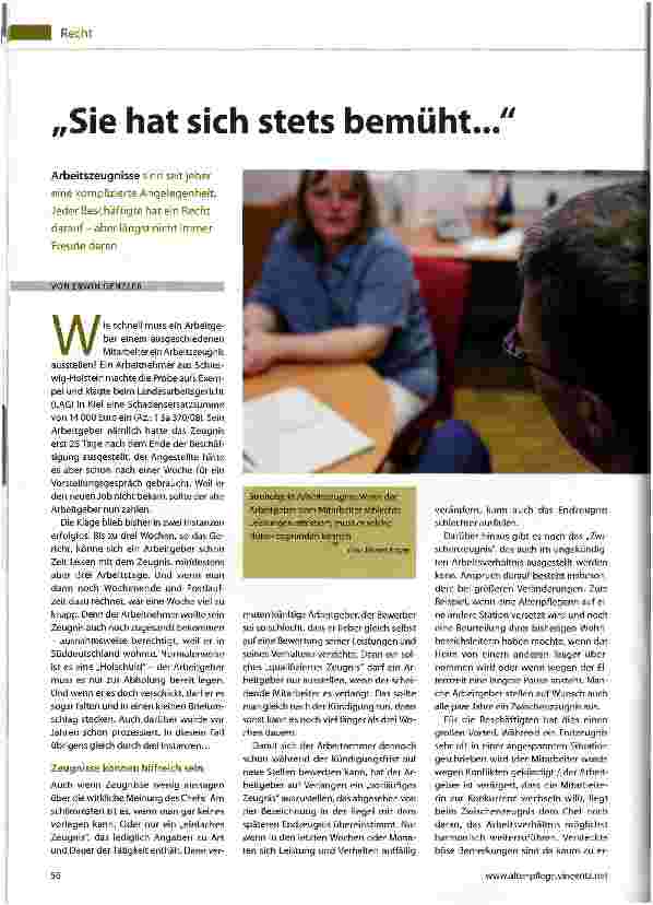 Vorschauseite 1: Sie hat sich stets bemüht. .: