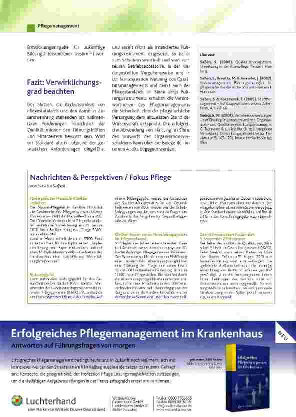 Vorschauseite 3: Standards in der Pflege