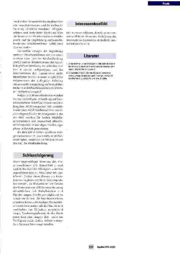 Vorschauseite 3: Milchflaschenwärmer als Streuquelle für Burkholderia cepacia