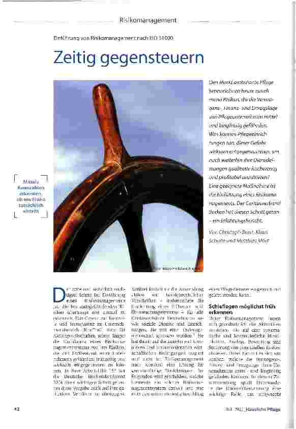 Vorschauseite 1: Zeitig gegensteuern