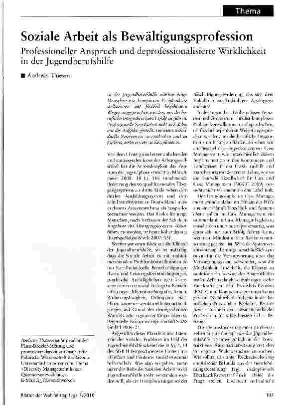 Vorschauseite 1: Soziale Arbeit als Bewältigungsprofession