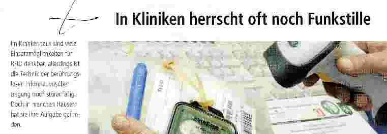 Vorschauseite 1: In Kliniken herrscht oft noch Funkstille