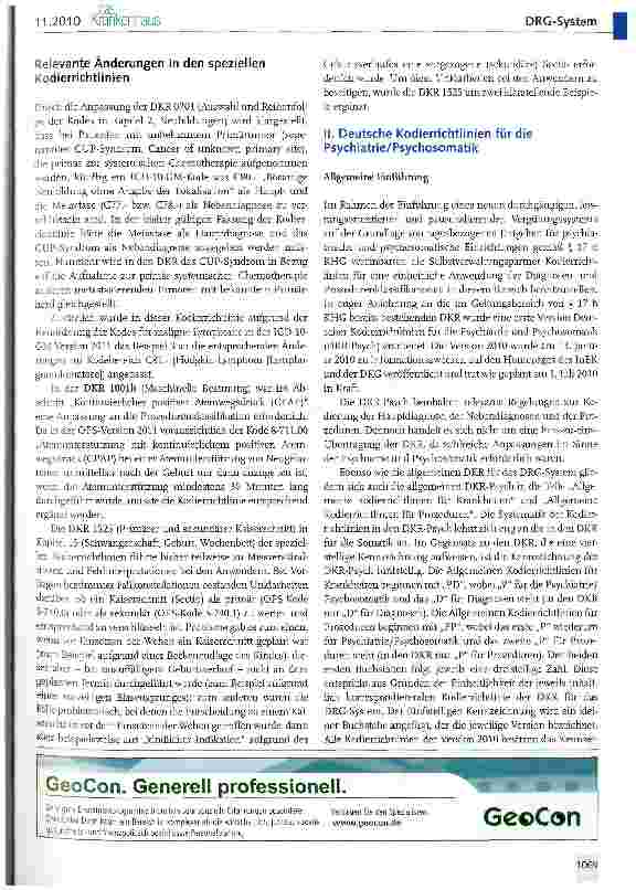 Vorschauseite 3: Kodierrichtlinien 2011 - Quo vadis?
