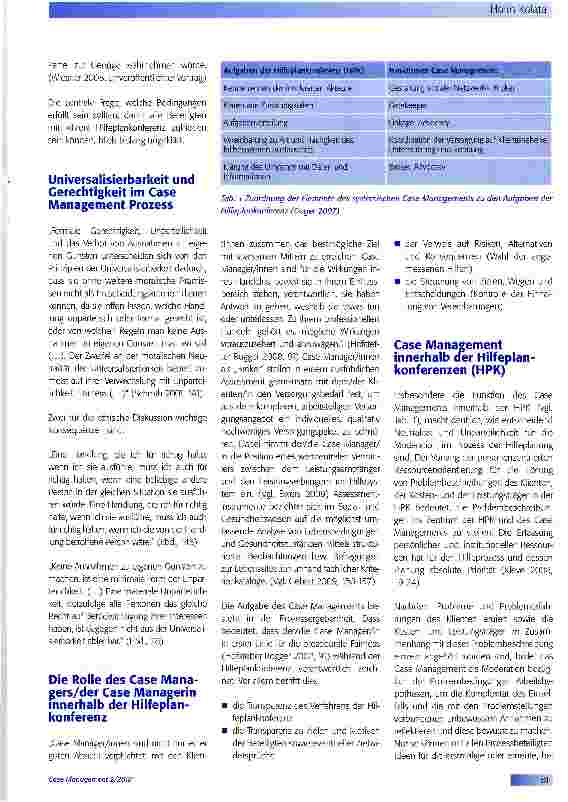 Vorschauseite 2: Durchführung des Fallcontrollings innerhalb der Hilfeplankonferenz unter dem Gesichtspunkt einer neutralen Moderation durch Case Management