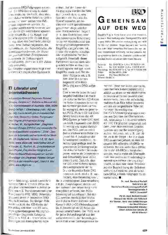 Vorschauseite 2: Import aus Übersee Die Selbstverwaltung entscheidet sich für ein modernes Patientenklassifikationssystem aus Australien