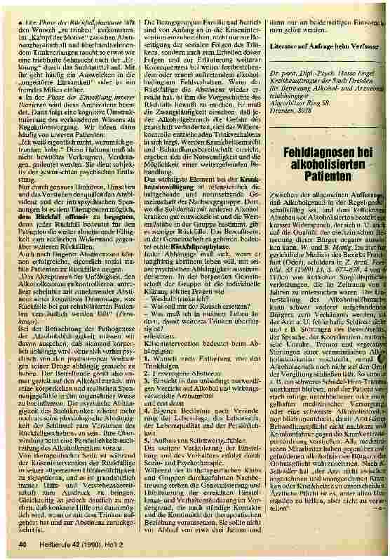 Vorschauseite 2: Krisenintervention bei rückfälligen Alkoholkranken