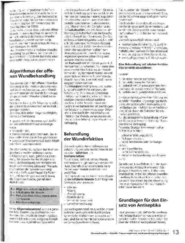 Vorschauseite 2: Wundantiseptika - Aktuelles Präparatespektrum und Anwendungsempfehlungen