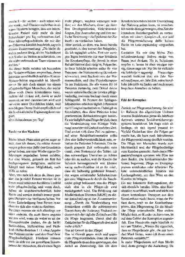 Vorschauseite 2: Die Pflege als Markenartikel im Minutentakt Erfahrungen, die sehr nachdenklich machen