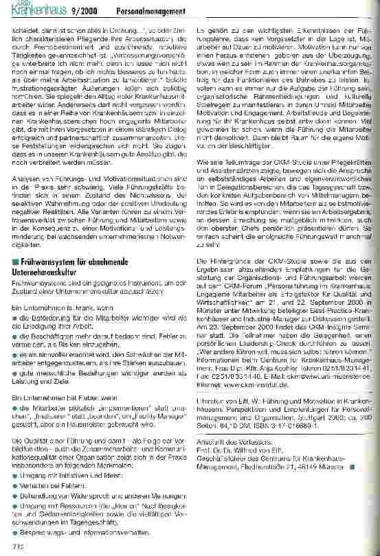 Vorschauseite 5: Personalmanagement in deutschen Krankenhäusern