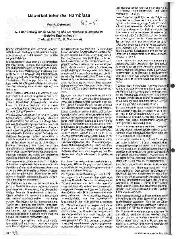 Vorschauseite 1: Dauerkatheter der Harnblase
