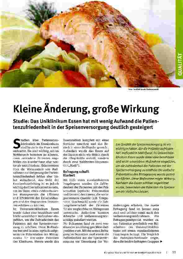 Vorschauseite 1: Kleine Änderung, große Wirkung